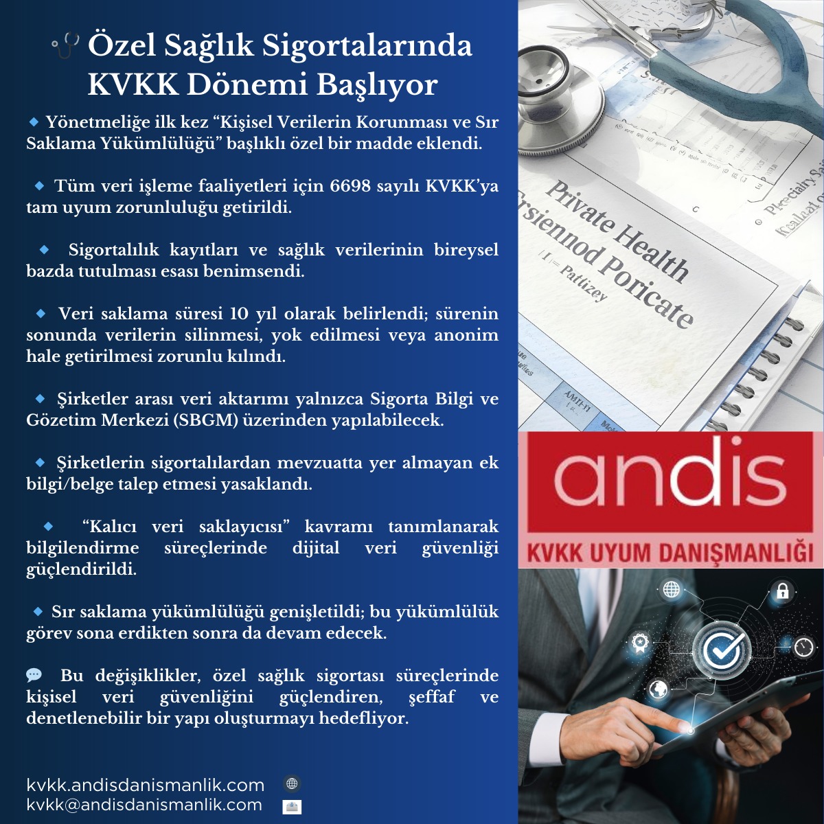Özel Sağlık Sigortalarında Kişisel Verilerin Korunması Ve Sır Saklama Yükümlülüğü Yeni Düzenlemeler Işığında Bir Değerlendirme